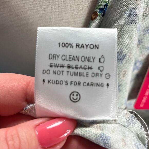 NWT BEGINNING BOUTIQUE | Green Floral "The Last Time Halter" Wrap Dress - Picture 8 of 11